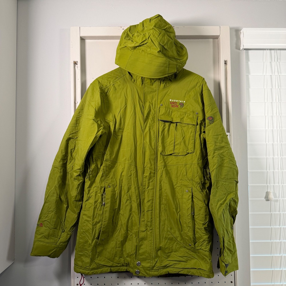 Mountain Hardwear Dry.Q Insulated Ski Jacket Mens Medium Green Hooded RN89674